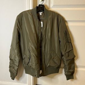 Nordstrom BP Olive Green Bomber Jacket